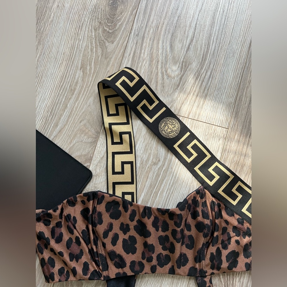 Versace Leopard Print One Piece Swimsuit - Picture 2 of 3